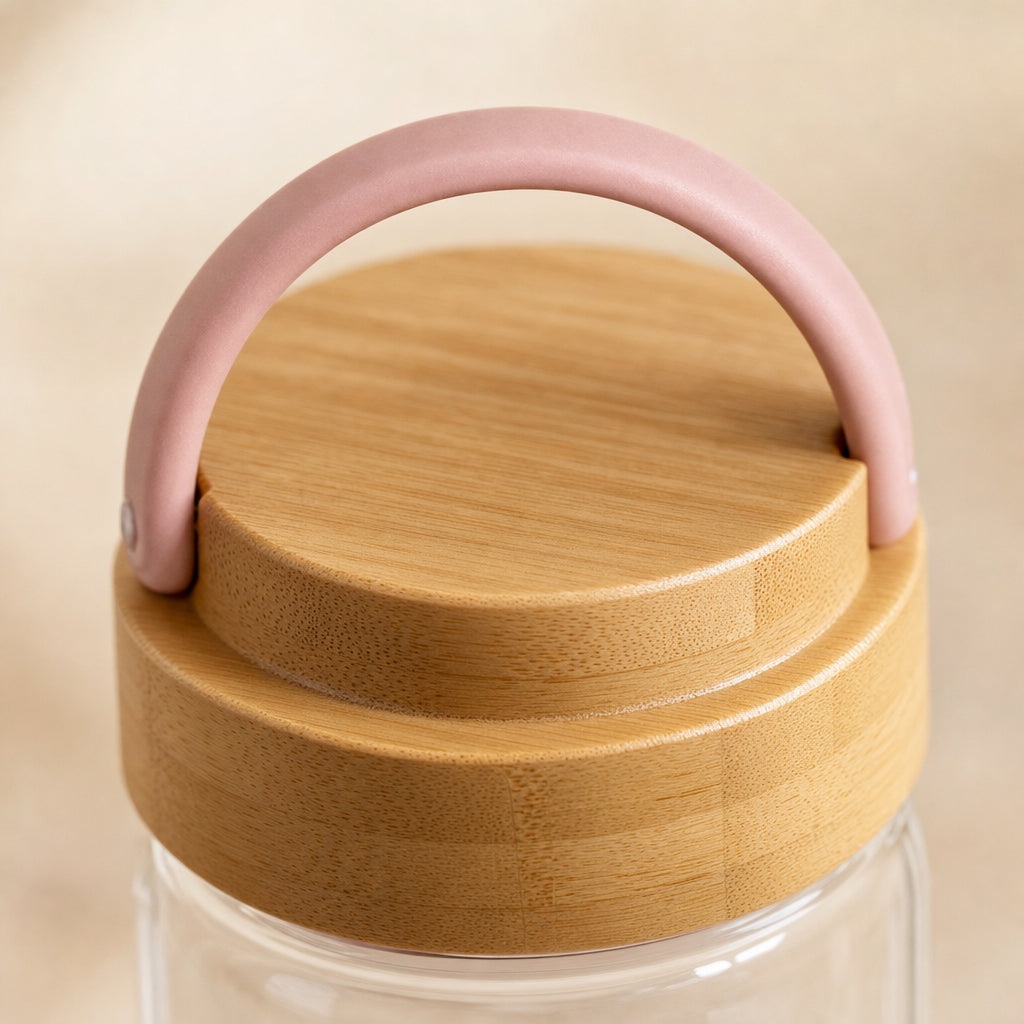 Bouteille en Verre 650ml Couvercle Bambou — Presse MBP™