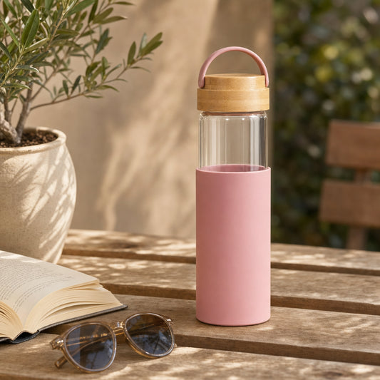 Bouteille en Verre 650ml Couvercle Bambou — Presse MBP™